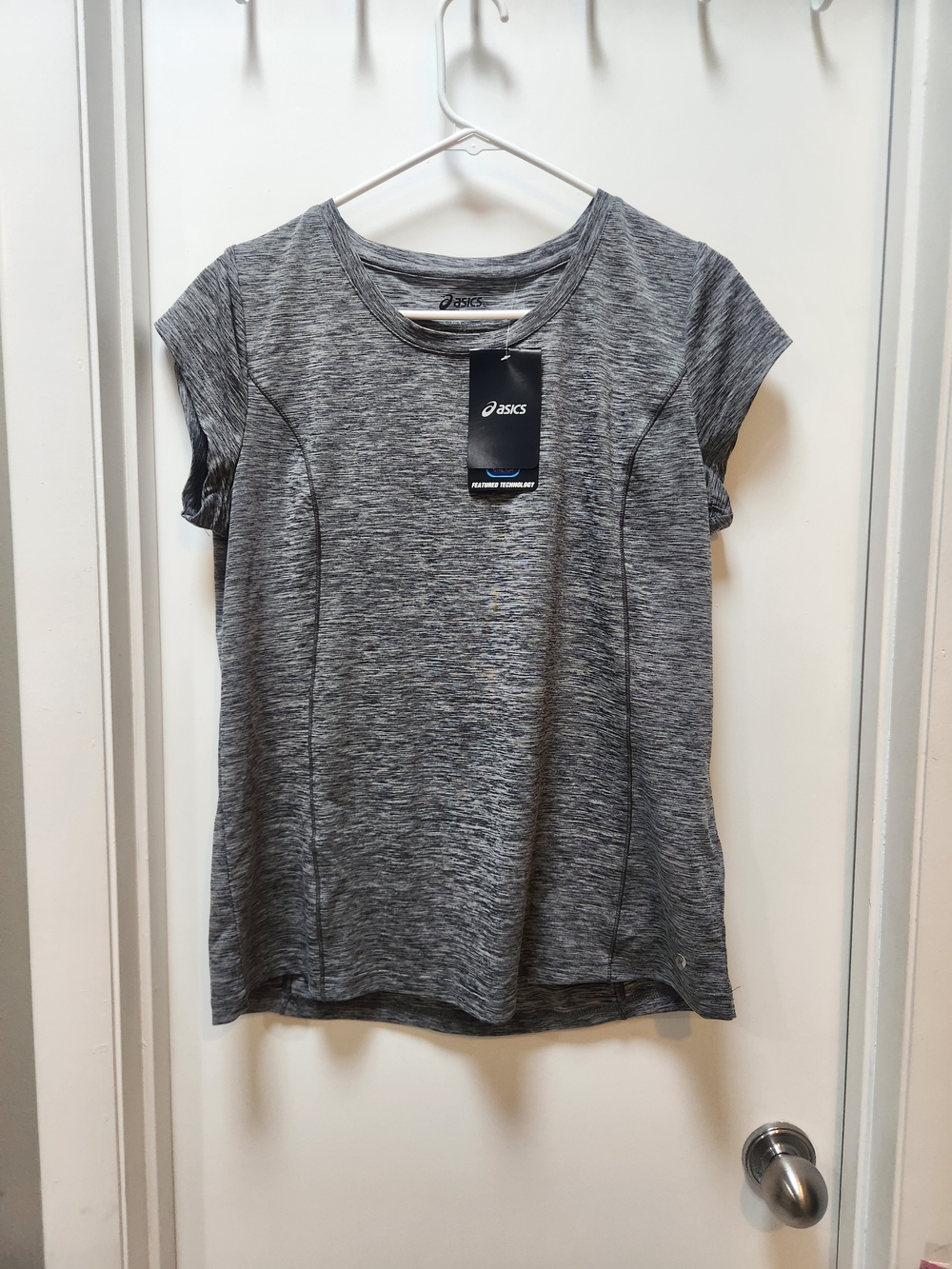 ASICS Women's Gray Heather Short-Sleeve Performance Tee